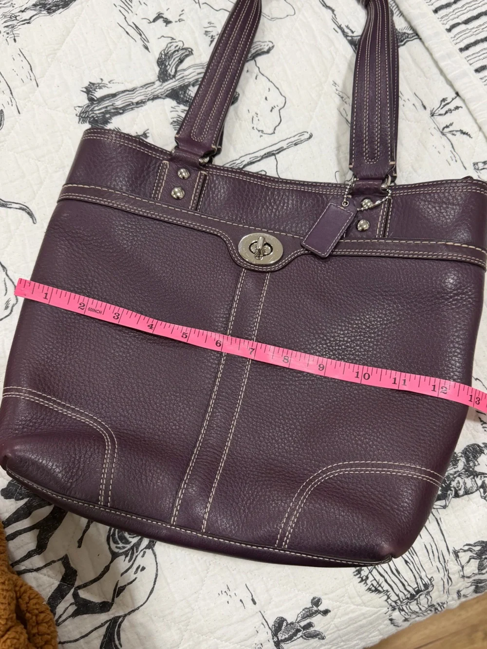 Coach Vintage Y2K Plum Hampton Hamilton Tote